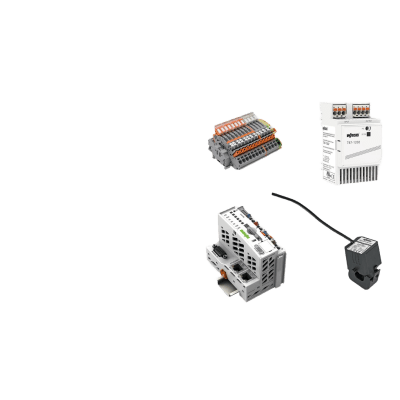 Sistema de Medición y Control de Energía Trifásica / 690 VAC / Transformadores de Corriente 150 A / Controlador PFC100 / Ethernet / Fuente Conmutada 24VDC / Módulo de Conmutación 16A