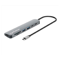 MANHATTAN - 190442 - Docking Station USB-C 7 en 1 con HDMI 4K