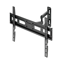 MANHATTAN 462426 - Soporte para pantalla de 37" a 70" de hasta 35 kg (77 lbs.) / Opciones de ajuste para inclinación, giro y nivelación posterior a la instalación / Color negro