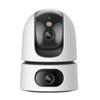 IMOU Ranger Dual (IPC-S2XN-6M0WED) - Cámara IP WiFi Dual de 6MP tiene un lente fijo y un lente PT de 3MP cada uno, visión nocturna de 15m, audio bidireccional con micrófono y altavoz integrados, e IA 