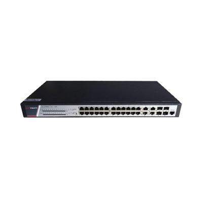 [DS-3E2528P(B)] Switch Gigabit PoE+ / Administrable / 24 Puertos 1000 Mbps PoE+ / 4 Puertos 1000 Mbps + 4 Puertos SFP de Uplink / 370 Watts / Soporta IGMP
