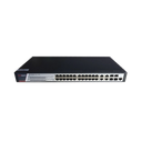 Switch Gigabit PoE+ / Administrable / 24 Puertos 1000 Mbps PoE+ / 4 Puertos 1000 Mbps + 4 Puertos SFP de Uplink / 370 Watts / Soporta IGMP