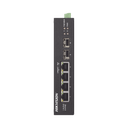 Switch Industrial No Administrable Gigabit / 3 Puertos Gigabit PoE+ (30 W) + 1 Puerto Gigabit PoE++ (60 W) / 2 Puertos SFP / 65 W Total / 48 a 57 VCD / Ideal para Proyectos / 300 Metros de Distancia