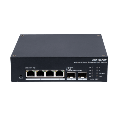 [DS-3T1506HP-EI-UPS] Switch Industrial con UPS / Administrable Gigabit / 3 Puertos Gigabit PoE+ (30 W) + 1 Puertos Gigabit PoE++ (90 W) / 2 Puertos SFP / 120 W Total / 48 a 57 VCD / Ideal para Proyectos / 300 Metros de Distancia