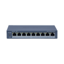 Switch PoE+ / Monitoreable / 8 Puertos 10/100 Mbps PoE+ / 1 Puerto 1000 Mbps de Uplink / Configuración Nube Hik-PartnerPro / Modo Extendido hasta 300 Metros / 110 W