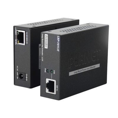 [LRP-101U-KIT] Kit Transmisor y Receptor PoE de Largo Alcance Sobre UTP a 2 Hilos, Hasta 500 m