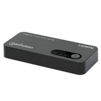 MANHATTAN 207614 - Video Splitter HDMI 4K de 2 puertos Divide una entrada HDMI en dos salidas HDMI 4K (1x2), 18Gbps, negro