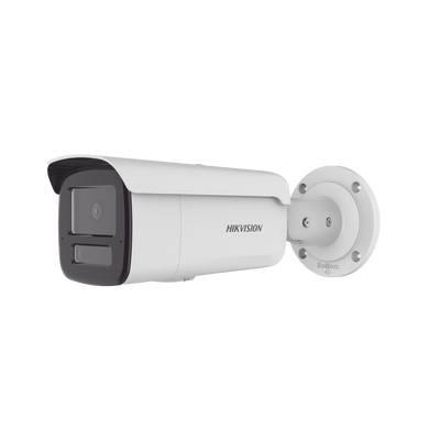 [DS-2CD2T83G2-4LI2U] [Dual Light + 2 Micrófonos Integrados] Bala IP 8 Megapixel (4K) / Lente 4 mm / 80 mts Luz Blanca + 80 mts IR / ACUSENSE / Exterior IP67 / IK10 / WDR 120 dB / PoE / ONVIF / Micro SD / Metal / ACUSEARCH