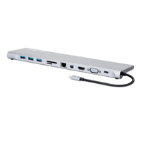 Manhattan - 130578 Docking Station USB-C 11 en 1 con MST para tres monitores