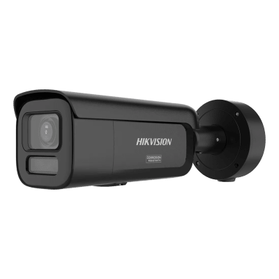 [Dual Light + ColorVu 3.0 + HikAI] Bala IP  4 Megapixel / Lente Mot. 2.8 a 12 mm / 60 mts IR + Luz Blanca / Exterior IP67 / WDR 130 dB / ACUSENSE 3.0 / Microfono Integrado / Metal / NEMA 4X / ACUSEARCH