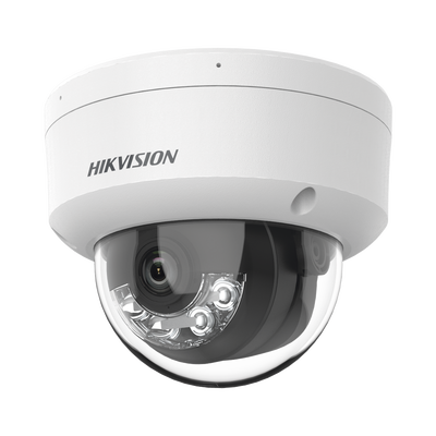 [Dual Light] Domo IP 8 Megapixel (4K) / Lente 2.8 mm / 30 mts IR + 30 mts Luz Blanca / Micrófono Integrado / IK08 / ACUSENSE Lite / Exterior IP67 / H.265 / PoE / ONVIF 