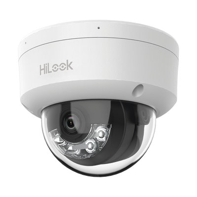 [IPC-D140HA-LUC] [Dual Light] HiLook Series / Domo IP de 4 Megapixel / Uso en interior / Lente 2.8 mm / 20 mts IR + 20 mts Luz Blanca / Micrófono Integrado / ACUSENSE Lite / PoE / dWDR / H.265+ / ONVIF