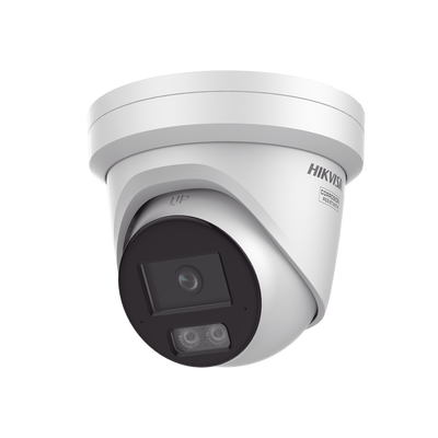 [Dual Light + ColorVu 3.0 + HikAI] Turret IP 4 Megapixel / Lente 2.8 mm / 30 mts IR + Luz Blanca / 2 Microfonos Integrados / Exterior IP67 / WDR 130 dB / ACUSENSE 3.0 / Metal / NEMA 4X / ACUSEARCH