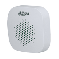 DAHUA DHI-ARA12-W2 - Sirena inalámbrica para interior, Potencia 105 dB, 3 niveles de volumen, LED indicador, Alarma de batería baja, Medición de temperatura, App DMSS, Frecuencia 433 MHz, Tecnología: 
