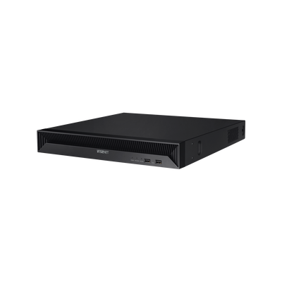 [QRN-1630S] NVR 8 Megapíxel / 16 canales / H.265 / P2P Wisenet / 16 puertos PoE / 128Mbps