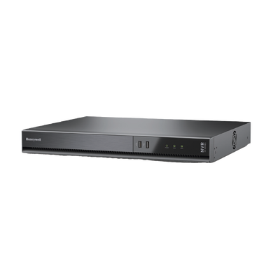 NVR 8 Megapixel (4K) / 16 Canales / 16 Puertos PoE+ / H.265 / 2 Bahías de Disco Duro (No incluidos) / Conexión P2P / ONVIF / NDAA / Soporta IA / Serie 35 / Audio y Alarmas I/O / Honeywell Security