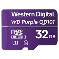 WESTERN WDD032G1P0C- Memoria de 32GB Micro SDHC/ Linea Purple/ Clase 10 U1/ Lectura 50MB/ Escritura 40MB/ Especializada para Videovigilancia #CruiserSE+ #MICROSD