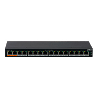 [DH-PFS3016-16GT-190] DAHUA DH-PFS3016-16GT-190 - Switch Gigabit PoE de 16 Puertos/ 190 Watts Totales/ Los 2 Puertos Naranjas Soportan Hi-PoE Estandar/ Switching 32 Gbps/ Tasa de Reenvio de paquetes 23.808 Mbps/ Protección