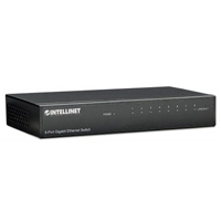 INTELLINET - 530347 - Switch de Escritorio Gigabit Ethernet de 8 puertos / Para escritorio, Metálico, IEEE 802.3az (Ethernet de Eficiencia Energética)
