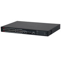 DAHUA DH-S4228-24GT-360 Switch Gigabit 24 puertos Administrable/ capa 2/ 2 Puertos Hi-PoE/ Redundancia de red: STP/ RSTP/ Transmisión de larga distancia de 250 m/ 56 Gbps/ PoE