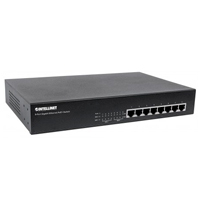 INTELLINET 560641 -Switch Gigabit PoE+ de 8 puertos, IEEE 802.3at/af, 140W, Endspan, para escritorio y montaje en rack de 19" #I&MBFIN