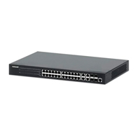INTELLINET - 561426 - Switch Administrable 24 puertos PoE+ con 4 puertos SFP Gigabit / Switch Administrable 24 puertos PoE+ con 4 puertos Gigabit SFP, IEEE 802.3at/af Power over Ethernet (PoE+/PoE), 3