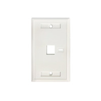 INTELLINET 772389 - Faceplate de 1 puerto, color blanco, PVC, 70 x 114 mm