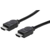 MANHATTAN 308816- Cable HDMI de Alta Velocidad de 1 Metro/ Resolucion 4K@30Hz/ Soporta 3D/ HDMI Macho a Macho/ Soporta Canal de Retorno de Audio (ARC)/ Blindado para Reducir Interferencia/
