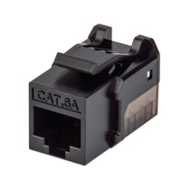 INTELLINET 772327 - Jack Keystone Cat 6A FastPunch UTP, color negro