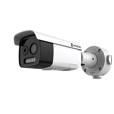 HIKMICRO Cámara Bala IP Dual Térmica y Óptica  / Análisis de Video con GUANLAN AI / Detección Térmica de Incendios y Humos / Medición de Temperatura -20°C a 150°C / Térmica 256 x 192 / 
