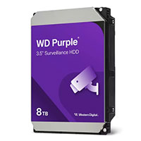 WESTERN DIGITAL WD85PURZ - Disco Duro de 8 TB Purple/ Especial para Videovigilancia/ Trabajo 24/7/ Interface: Sata 6 Gb/s/ Hasta 64 Cámaras/ Hasta 16 Bahías de Discos Duros #CORRIENDO