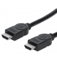 MANHATTAN 323260 - Cable HDMI de Alta Velocidad de 15 Metros / Resolución 4k@30Hz/ Soprota 3D y Canal de Ethernet de 100 Mbps/ HDMI Macho a Macho/ Soporta Canal de Retorno de Audio (ARC)/ Blindado par