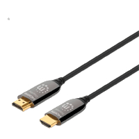 MANHATTAN - 356152 - Cable Óptico Activo HDMI Certificado 8K@60Hz / AOC (Cable Óptico Activo) HDMI macho a macho, 15 m (50 pies), con clasificación CMP/CPR, compatible con 4K@120Hz, 48G, HDR dinámico,