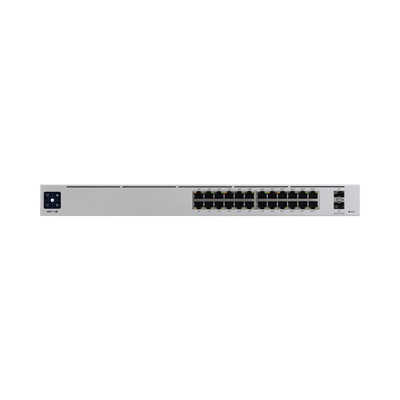 UBIQUITI USW-PRO-24-POE - UniFi Switch Gigabit PoE PRO con 24 puertos PoE Gigabit Ethernet, 2 puertos SFP+, 400W de potencia PoE, pantalla informativa, compatible con PoE at y PoE bt. #switch