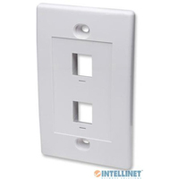 INTELLINET 163293 - TAPA (FACEPLATE) / 2 PERFORACION / BLANCO
