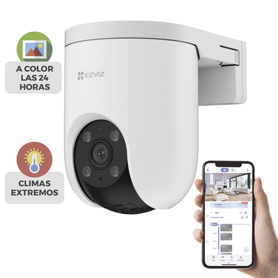 [CS-H8C/5MP] Cámara PT / Resolución 5 Megapixel (3K) / Visión Nocturna en Color / AI Detección de Humanos y Vehículos / Defensa Activa con Sirena y Luz Estroboscópica / IP65 