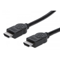 MANHATTAN 323215- Cable HDMI de Alta Velocidad de 2 Metros/ Resolución 4k@30Hz/ Soporta 3D y Canal de Ethernet de 100 Mbps/ Soporta Canal de Retorno de Audio (ARC)/ Blindado para Reducir Interferencia