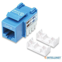 INTELLINET 210737 - Jack RJ45 CAT6 Keystone / de impacto 110 / color azul