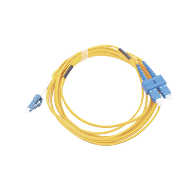 TCE - LP-FO-D-LCU-SCU-03 - Jumper LC-SC Monomodo / UPC / Duplex 2 mm / 3 metro / Amarillo #FO