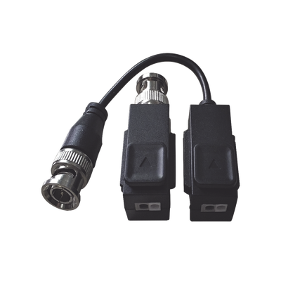 Kit de Transceptor (Balluns) TURBOHD con Boton Push / Hasta 8 MP (4K) / 100% Cobre / Soporta HD-TVI / AHD / CVI / CVBS / Audio por Coaxitron / Datos para Menu de Configurar de Cámaras 