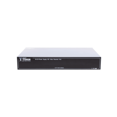 [KIT-TT16PVTURBOX-RX] (SOLO RECEPTOR) TRANSCEPTOR ACTIVO DE 16 CANALES / VIDEO+PODER en un solo Cable UTP / 150 metros en 4K, 200 metros en 5 MP/ Envía 36 Vcc y Recibe 12 Vcc / TODO INCLUIDO PARA RACK / HD-TVI/CVI/AHD/CVBS / SIN RUIDO / INSTALACIÓN LIMPIA.