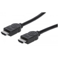 MANHATTAN 323246 - Cable HDMI de Alta Velocidad de 10 Metros/ Resolución 4k@30Hz/ Soporta 3D y Canal de Ethernet de 100 Mbps/ HDMI Macho a Macho/ Soporta Canal de Retorno de Audio (ARC)/ Blindado para