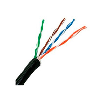 SAXXON OUTPCAT5ECOPEXT - Bobina de Cable UTP Cat5e 100% Cobre/ 305 Metros/ Exterior con Doble Forro/ Color Negro/ Ideal para Cableado de Redes de Datos y Video/