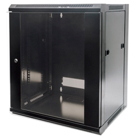 INTELLINET 711715 - Gabinete mural de 6U / 19" / Empaque Flat-Pack, 450 mm de profundidad / Negro (Sobre Pedido)