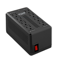 CDP RAVR1408 / Regulador de voltaje CDP de 1410VA/700W con 8 terminales de salida: 4 con AVR/Supresión y 4 con supresión de picos