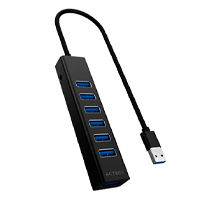 ACTECK AC-937030 - HUB ACTECK PORT X7C DH607 / HUB 7 EN 1 USB / ALUMINIO / 7 PUERTOS / USB A / USB 3.0 / 30 CM / 5GB /