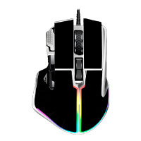 GAME FACTOR MOG602-BK - MOUSE GAME FACTOR MOG602, CLICK LÁSER, PIXART 3370, 19,000 DPI, 6 BOTONES + 1 FAST CLICK, RGB, NEGRO