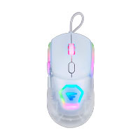 GAME FACTOR MOG530-WH - MOUSE GAME FACTOR MOG530, CARCASAS INTERCAMBIABLES, PIXART 3327, 12,000 DPI, RGB, USB, BLANCO