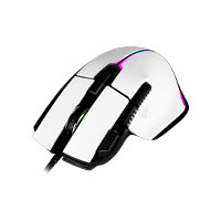 GAME FACTOR MOG602-WH - MOUSE GAME FACTOR MOG602, CLICK LÁSER, PIXART 3370, 19,000 DPI, 6 BOTONES + 1 FAST CLICK, RGB, BLANC