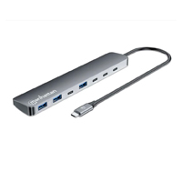 MANHATTAN 181167 - HUB/MANHATTAN/181167/HUB DE 7 PUERTOS 10G/5G USB-C / USB-A 4+3 CON POWER DELIVERY